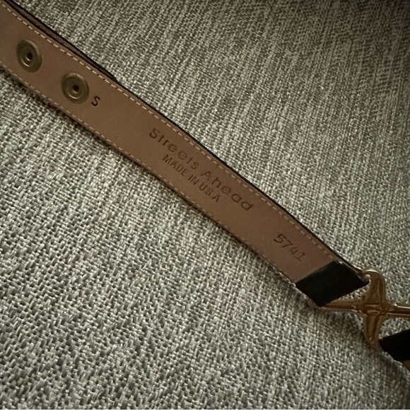 Streets Ahead | RHINESTONE MEDALLION DRAPED CHAIN LEATHER BELT - Picture 3 of 4